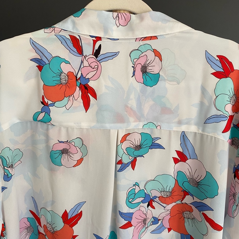 Candies Floral Print Blouse - Picture 7 of 11